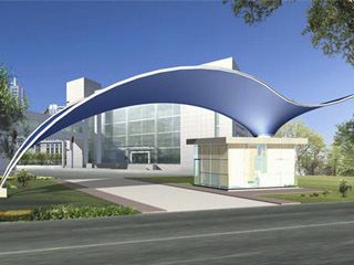 出入口膜結構實景效果圖大全